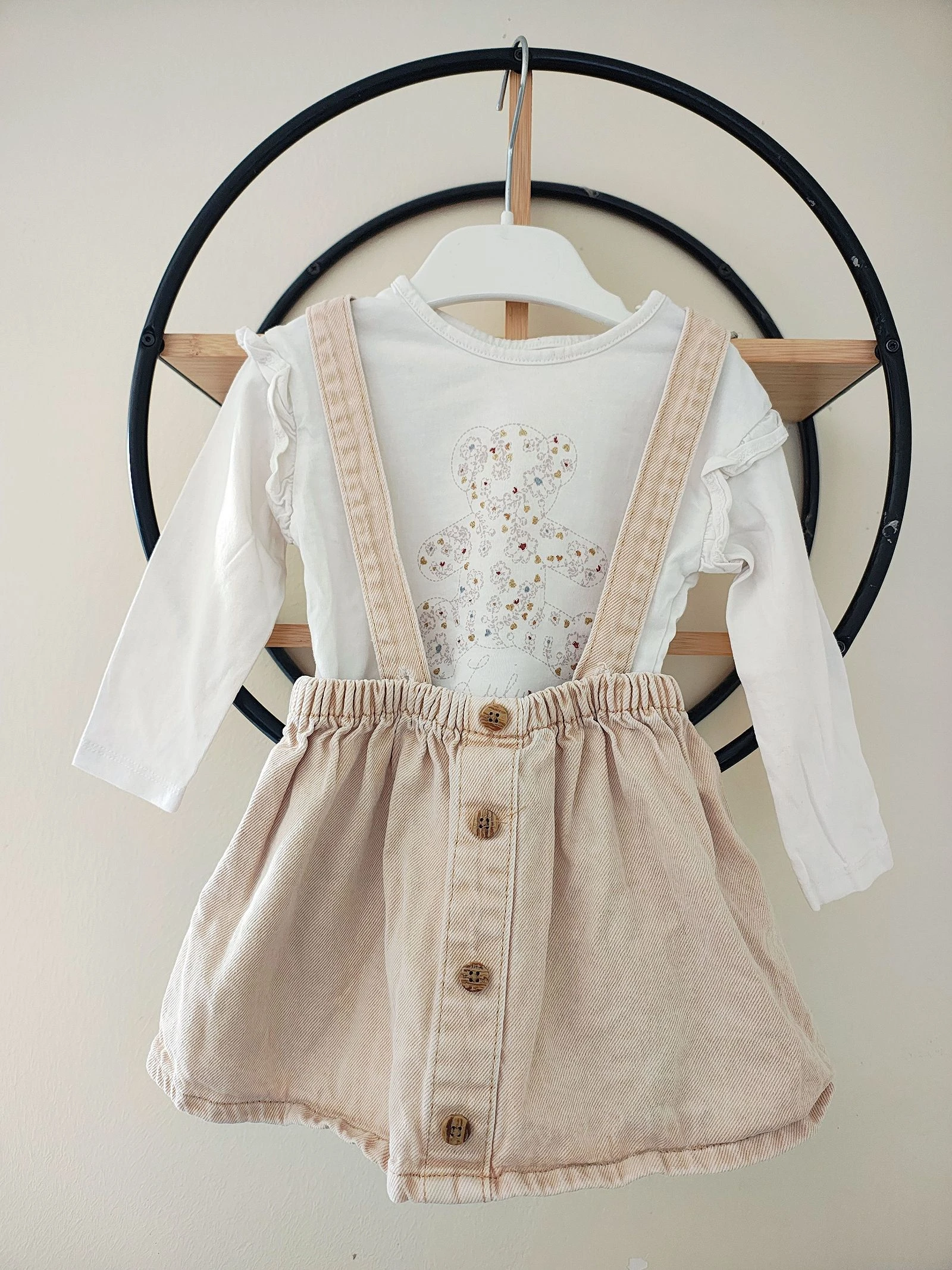 18 mois ensemble lulu castagnette Teeshirt été jupe bretelle 